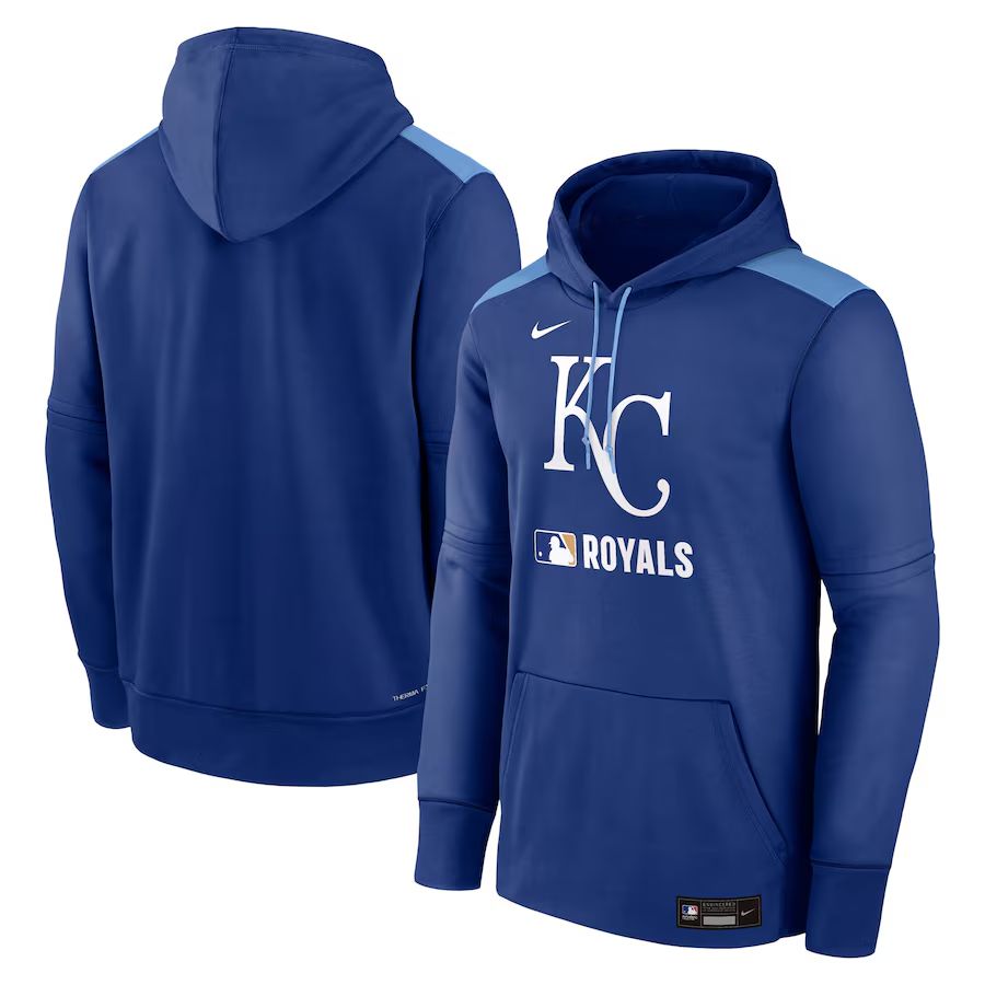Men 2025 MLB Kansas City Royals blue Nike hoodie style 1->kansas city royals->MLB Jersey